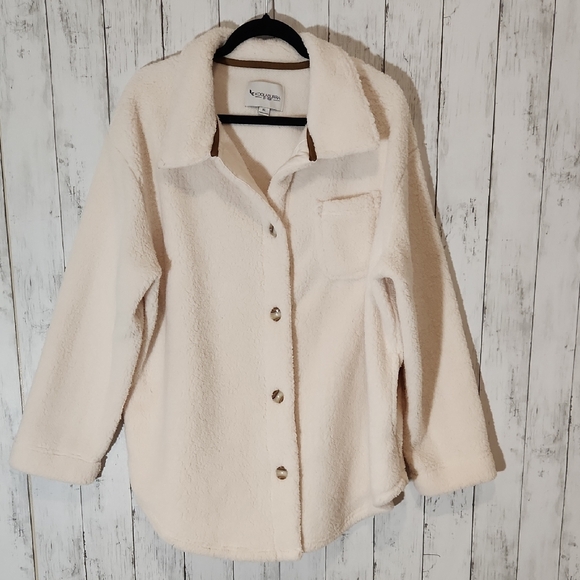 Koolaburra By Ugg Cream Faux Sherpa Jacket - Picture 1 of 7